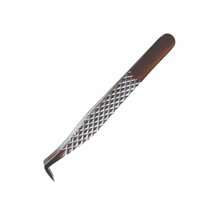 Pinces à cils professionnelles de qualité supérieure en acier inoxydable anti-magnétique, pointe lisse de 10 mm, prix compétitif, extension de cils - Product Image 5