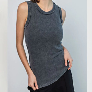 Débardeurs pour femmes respirants et à séchage rapide en polyester/coton - Hauts longs décontractés - Product Image 3