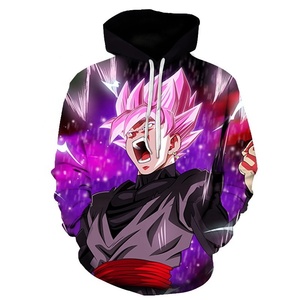 Sweat à capuche avec impression 3D personnalisée pour hommes, Goku, vêtement féminin à poches avant, impression 3D personnalisée, pas de maximum - Product Image 2