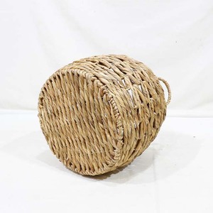 Woven Water Hyacinth <b>Storage</b> <b>Basket</b> <b>Rope</b> Handle Organizer Bin for Living Room Nursery Bathroom - Product Image 3