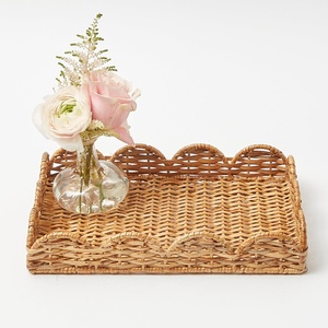 Wedding <b>accessories</b> handweave rattan tray decorative trays functional storage pieces for sale - Product Image 6