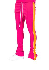 Pantalones de hombre de alta calidad, pantalones de chándal apilados a rayas curvas rectas con bolsillos laterales, pantalones acampanados de invierno de carga apilados para hombres - Product Image 5