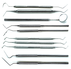 Instruments dentaires Bone Bridge Instruments BBI-467, ensemble de 10 pièces en acier inoxydable, sondes d'examen, excavateurs, écarteurs, CE - Product Image 5