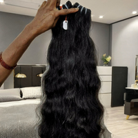 Rambut Mentah India 12A Single Donor Bundles, Jahitan Mesin Double Weft, Kualitas Tinggi 100% Alami Remy Virgin, Kutikula Tersusun Rapi, Semua Warna