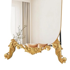 Miroir sur pied sans cadre élégant avec base au design épuré, indispensable pour la chambre, alliant fonctionnalité et décoration, utilisations tendance. - Product Image 3