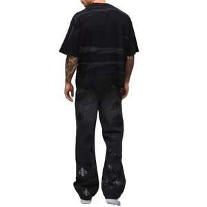 Camiseta de Hombre Oversize Estilo Urbano de Algodón con Logotipo Estampado en el Pecho, Cuello Redondo, Ajuste Casual, Producción OEM de Marca Privada - Product Image 3