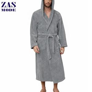 Albornoces de Lujo al por Mayor 100% Algodón, Esponjosos, Unisex, de Pelo Largo, Terciopelo, Transpirables, de Felpa para Hombres y Mujeres, Ropa de Dormir - Product Image 1