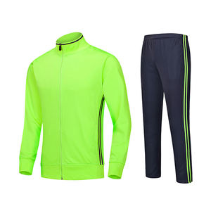Conjunto Deportivo Azul Marino para Hombre, al por Mayor, con Cremallera Completa, Cuello Alto, Transpirable, Ajuste Regular, para Invierno, Frente Liso - Product Image 3