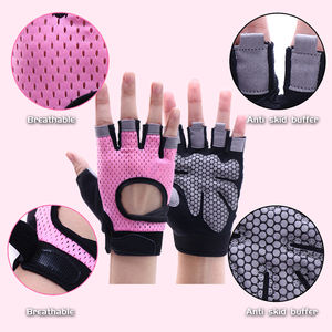 Nuevos Guantes de Levantamiento de Pesas de Moda, Guantes de Gimnasio para Entrenamiento de Crossfit con Protección para la Palma, Guantes Deportivos de Medio Dedo - Product Image 4