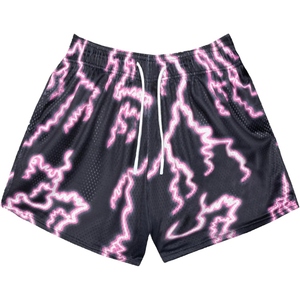 Shorts en maille pour homme, style streetwear, imprimé, style basketball, légers, respirants, shorts d'été - Product Image 2