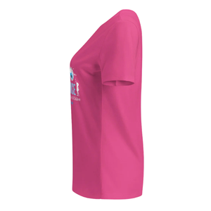 T-shirt rose vif pour femme avec motif 'Mom', en coton doux, col rond, manches courtes, vêtement décontracté pour tous les jours - Product Image 4