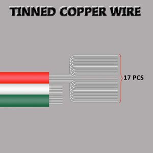 Cavo di Prolunga in Rame Stagnato 22AWG da 30M (100ft) con Connettore a 3 Pin e Filo Intrecciato a 3 Colori per Strisce LED WS281 - Product Image 2
