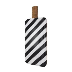 Planche à découper ronde en bois avec motif tie-dye bleu, manche en bois, pour usage en cuisine, en bois d'acacia, planche à fromage en bois monobloc - Product Image 2