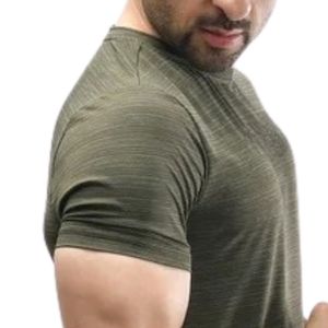 <b>Men</b> Olive <b>Green</b> Cotton <b>T</b> <b>Shirt</b> Short Sleeve Slim Fit Crew Neck Casual Tee Custom Logo OEM Manufacturer Sportswear Apparel - Product Image 5