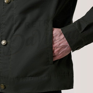 Chaqueta de algodón verde oscuro para hombre, estilo casual, corte ajustado, con botones, ligera, estilo utilitario, ropa de calle, camisa de moda. - Product Image 6