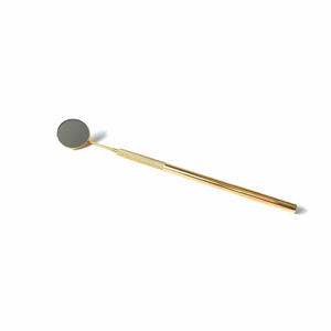 Professional Handheld <b>Lighted</b> Gold-Plated Stainless Steel Cosmetic <b>Mirror</b> for Eyelash Extension Inspection Beauty Salon <b>Makeup</b> - Product Image 3
