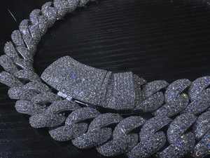 Collar de Cadena Cubana Iced Out con Diamantes, Joyería Hip Hop Bling, Gargantilla para Hombres y Mujeres, Venta al por Mayor - Product Image 4