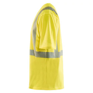 OEM Hi Vis Workwear V Neck Men's Safety T-Shirts Construction Unisex Workwear Reflective Safety Clothing T-Shirts - Product Image 6