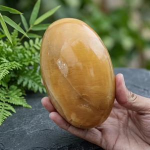 Smooth Polished Natural Yellow Aventurine Shiva Lingam Oval <b>Stone</b> Feng Shui Collectible Art Decor <b>Ornament</b> - Product Image 2