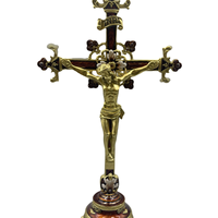 Cruz Católica Moderna Hecha a Mano, Ecológica, de Alta Calidad, Reliquias Sagradas, Biblia, Artesanía Metálica, Decoración Religiosa Navideña para Pared