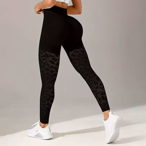 Leggings de sport ajourés 2026 pour femme – Confortables, respirants, en maille, coupe ajustée, extensibles – Collection Printemps-Été - Product Image 2