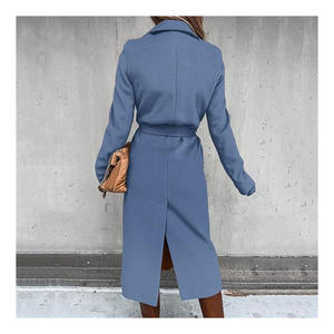 เสื้อโค้ทยาวผู้หญิงแบบสั่งทำพิเศษสำหรับฤดูใบไม้ร่วง - เสื้อคลุมขนสัตว์บุใยดาวน์แบบลำลอง คุณภาพสูงและราคาสมเหตุสมผล - Product Image 2