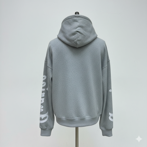 Sudadera con capucha naranja para hombre de alta calidad, con cremallera, logotipos bordados personalizados, estilo urbano, de algodón tejido, corte regular. - Product Image 4
