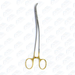 Ratchet Stratte <b>Valve</b> <b>Needle</b> Holder Curved Jaw Surgical Instrument with TC Inserts Ring Handle 19 cm 7.5-Inch Stainless Steel - Product Image 2