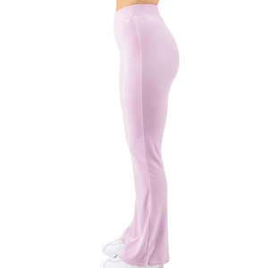 Pantalon de détente évasé rose clair pour femme, doux, extensible, taille haute, pour yoga, entraînement, fitness, tenue décontractée, confortable pour le quotidien - Product Image 3