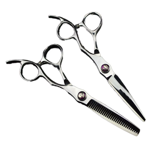 Best Selling Scissor Bumper 440C Shears Hairdressing PK Haircut 6Inch Right-Handed Straight <b>Blade</b> <b>Barber</b> Hair Scissors - Product Image 4