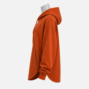 เสื้อฮู้ดดี้โอเวอร์ไซส์สำหรับผู้หญิง เนื้อผ้านุ่มสบาย ทรงหลวม ใส่ได้หลากหลายสไตล์ เหมาะสำหรับใส่ที่บ้าน ใส่เดินเล่น หรือใส่ลำลองกลางแจ้ง - Product Image 4