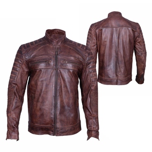 Custom Logo Durable New Style Leather <b>Jacket</b> with Front Logo New Fashion Windproof Leather <b>Jacket</b> In Solid Color - Product Image 6