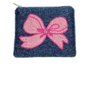 Porte-monnaie élégant et de haute qualité, orné de perles, design Boo, mini sac à fermeture éclair, design stylé et tendance. - Product Image 1