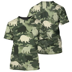 T-shirt pour homme à imprimé camouflage animal 3D, décontracté, manches longues, col rond, camouflage, automne, streetwear, t-shirts amples pour l'extérieur - Product Image 3