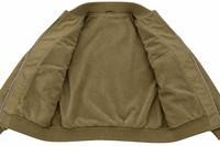 Blouson bomber décontracté kaki pour homme, coupe-vent léger avec fermeture éclair, col montant et poche latérale utilitaire