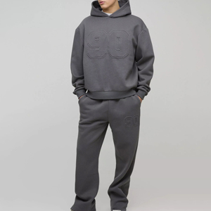 Ensemble survêtement streetwear ample pour homme : sweat à capuche et pantalon de jogging, style oversize, tissu doux et respirant, prix abordables - Product Image 1