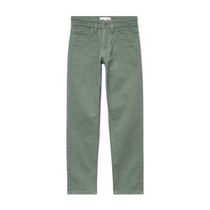 Pantalones Casuales para Niños, Corte Recto, Color Verde, Algodón con Elastano, Cierre de Cremallera, con Presillas para Cinturón, Cómodos, Transpirables, Ecológicos, para Uso Diario - Product Image 4