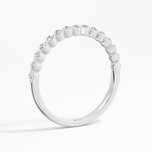 Premium lujo 925 plata esterlina 14K chapado en oro Moissanite Prong Set anillo de bodas 0,39 Ctw aniversario banda joyería al por mayor - Product Image 5