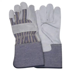 Gants de travail en cuir de vachette pleine fleur canadiens de qualité supérieure, souples, confortables, offrant une protection des mains et dotés de caractéristiques de sécurité réfléchissantes - Product Image 1