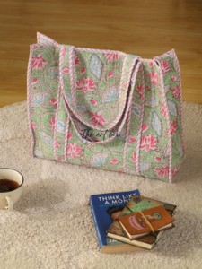 OEM Assorted Floral Quilted Cotton Tote <b>Bag</b> - Eco-Friendly <b>Boho</b> Reusable Shopper Handbag - Product Image 3
