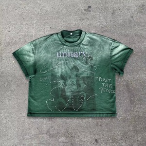 เสื้อยืดผู้ชายคอกลมแขนสั้นพิมพ์ลายแฟชั่นสุดฮิต รับสกรีนโลโก้ ผ้าหนา - Product Image 4
