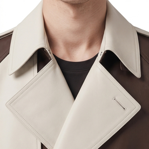 <b>Men's</b> <b>Long</b> Leather <b>Coat</b> with Belt <b>Men</b> Leather Side Pockets Trench <b>Coat</b> <b>Mens</b> Turn Down Collar Leather <b>Long</b> <b>Coat</b> - Product Image 4