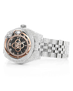 Luxury <b>Automatic</b> Moissanite Diamond Watch Men Full VVS Stone Stainless Steel Watch - Product Image 2