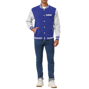 Veste universitaire personnalisée en gros, blouson bomber pour hommes, tenue d'équipe, fournisseur B2B, uniforme de baseball universitaire, fabricant de polaires - Product Image 4