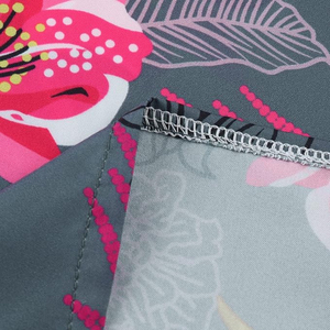 Modern Floral Print Medical Scrub Top Women's Asymmetrical Neckline <b>Nurse</b> Uniform Custom Sublimation Printed Hospital Workwear - Product Image 5