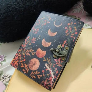 Vintage Handmade Leather <b>Mini</b> Travelers <b>Notebook</b> Custom Diary Saddle Stitched Binding Eco-Friendly Water Color Black Pencil Gift - Product Image 4