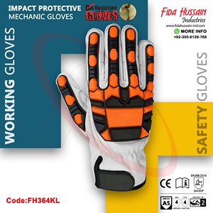 Guantes mecánicos personalizados de protección contra impactos de alta calidad para uso diario 2024 Guantes mecánicos al por mayor Guantes de cuero de Pakistán - Product Image 5