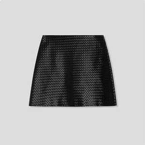 Jupe Courte Décontractée en Cuir Véritable Premium pour Femme, Taille Haute, Coupe Ajustée, Tendance, Vêtement de Mode, Service OEM ODM Échantillon Personnalisé - Product Image 1