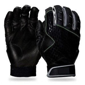 Wholesale Cricket Softball Batting Gloves Adults Training Polyester Cotton <b>Hook</b> & Loop Closure Left Hand Custom Design Durable - Product Image 6