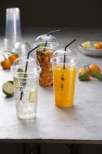 Xiamen Custom Printed 12oz 16oz 24oz Clear Disposable Cup <strong>Coffee</strong> PET Plastic Drink Cups with Lids and Straws for Personalization - Product Image 4